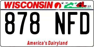 WI license plate 878NFD