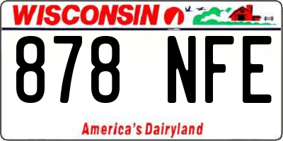 WI license plate 878NFE