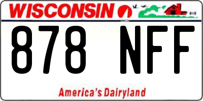 WI license plate 878NFF