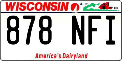 WI license plate 878NFI