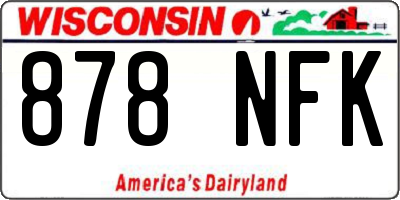 WI license plate 878NFK