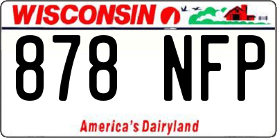 WI license plate 878NFP