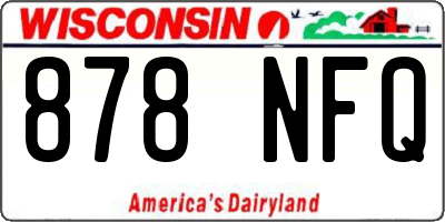 WI license plate 878NFQ