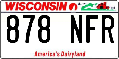 WI license plate 878NFR