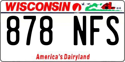 WI license plate 878NFS