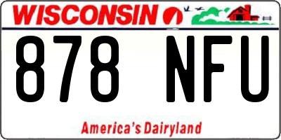 WI license plate 878NFU