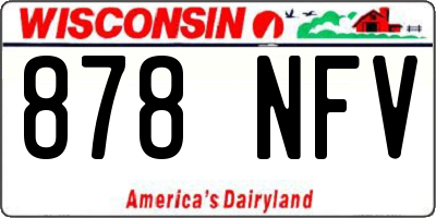 WI license plate 878NFV
