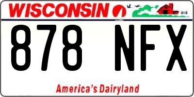 WI license plate 878NFX
