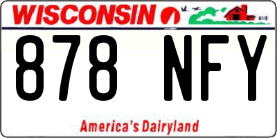 WI license plate 878NFY
