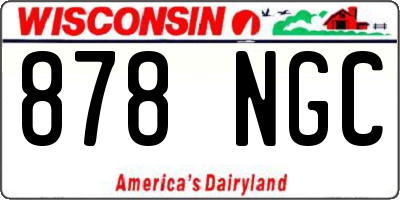 WI license plate 878NGC