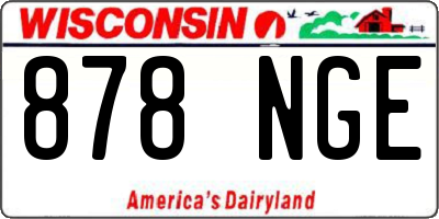 WI license plate 878NGE