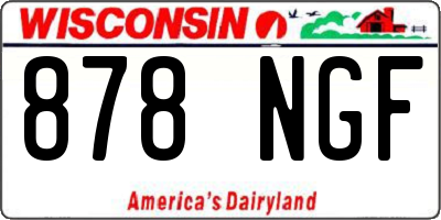 WI license plate 878NGF