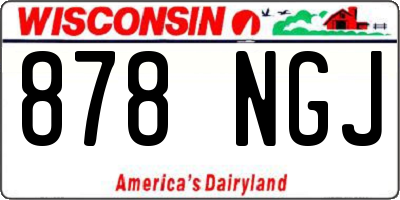 WI license plate 878NGJ