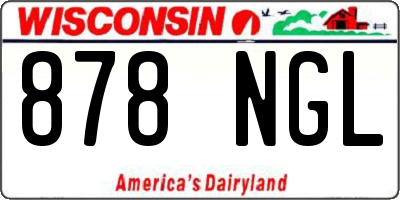 WI license plate 878NGL