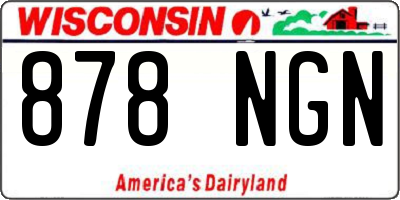 WI license plate 878NGN