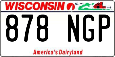 WI license plate 878NGP