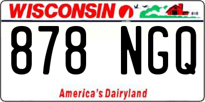 WI license plate 878NGQ