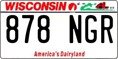 WI license plate 878NGR