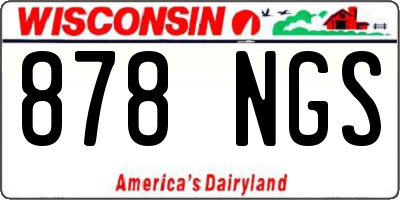 WI license plate 878NGS