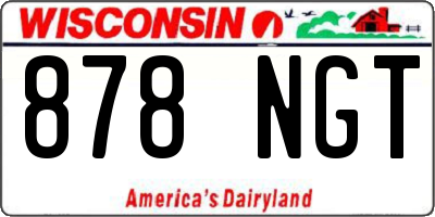 WI license plate 878NGT