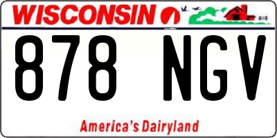 WI license plate 878NGV