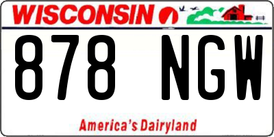 WI license plate 878NGW