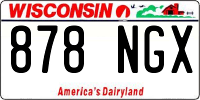 WI license plate 878NGX