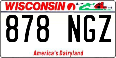 WI license plate 878NGZ
