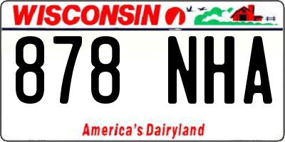 WI license plate 878NHA