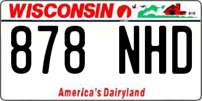 WI license plate 878NHD