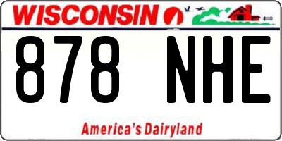 WI license plate 878NHE