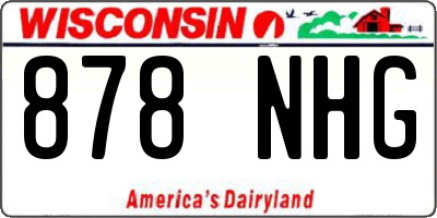 WI license plate 878NHG
