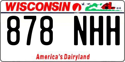 WI license plate 878NHH
