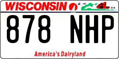 WI license plate 878NHP