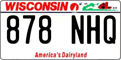WI license plate 878NHQ