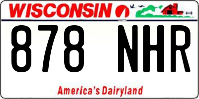 WI license plate 878NHR
