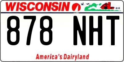 WI license plate 878NHT