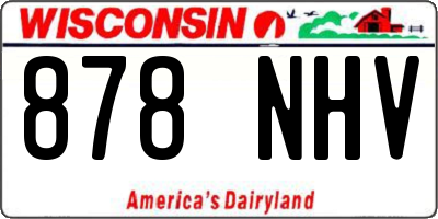 WI license plate 878NHV