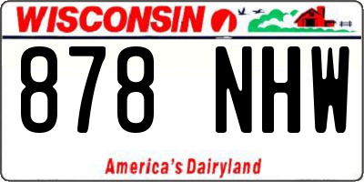 WI license plate 878NHW
