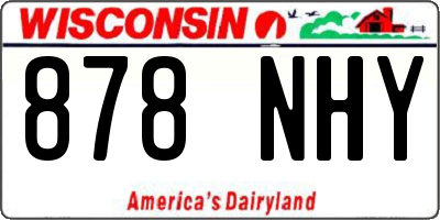 WI license plate 878NHY