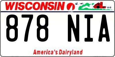 WI license plate 878NIA