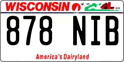 WI license plate 878NIB