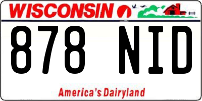 WI license plate 878NID