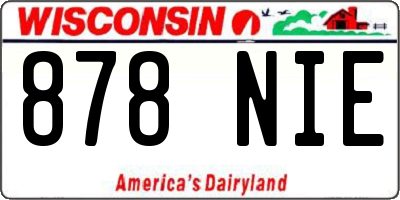 WI license plate 878NIE