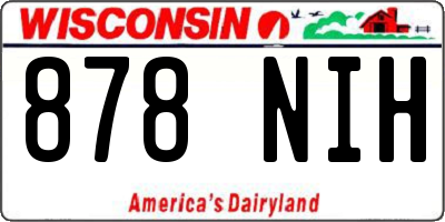 WI license plate 878NIH