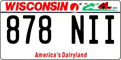 WI license plate 878NII