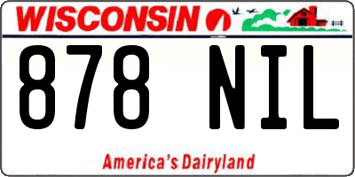 WI license plate 878NIL