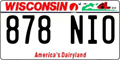 WI license plate 878NIO