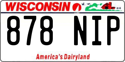 WI license plate 878NIP