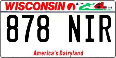 WI license plate 878NIR